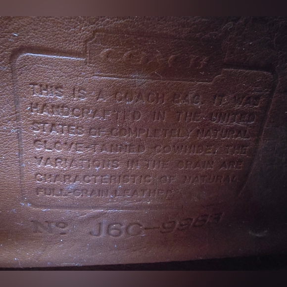 Vintage COACH Regina Bag #9983 British Tan Leather 90s Satchel - Picture 4 of 11